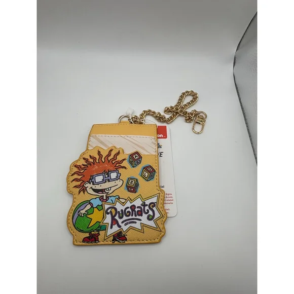 Rugrats Chuckie Card Holder Keychain Wallet Nickelodeon NWT Bag Charm - Picture 3 of 5
